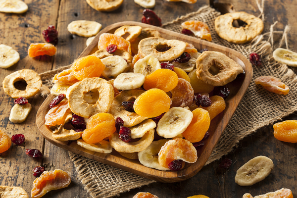 frutas desidratadas feitas em casa 