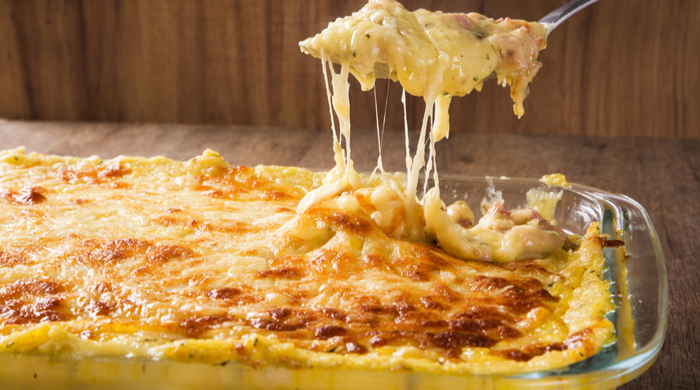 macarrão gratinado de almoço de domingo dia das mães epa