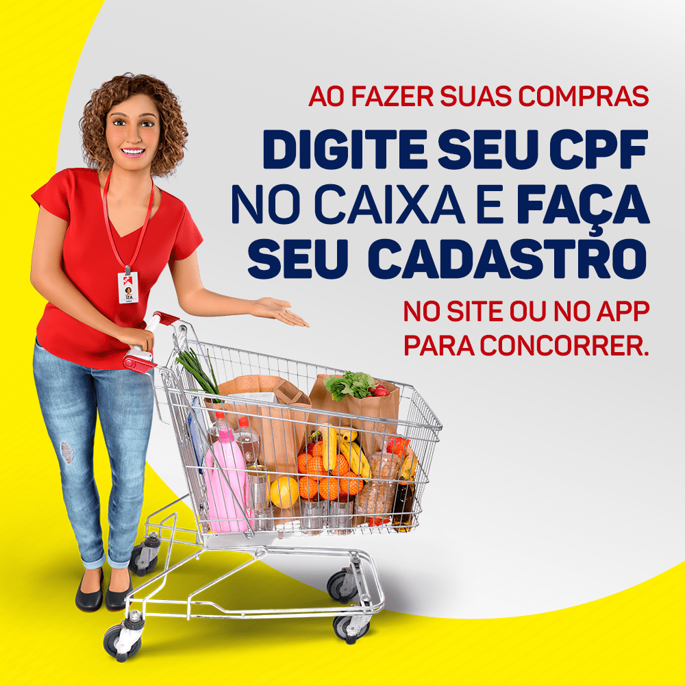 para concorrer aos prêmios do aniversário do epa basta digitar o seu cpf no caixa e fazer o seu cadastro no site ou no app .