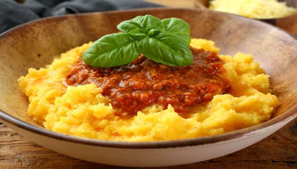 Polenta com Carne Moída