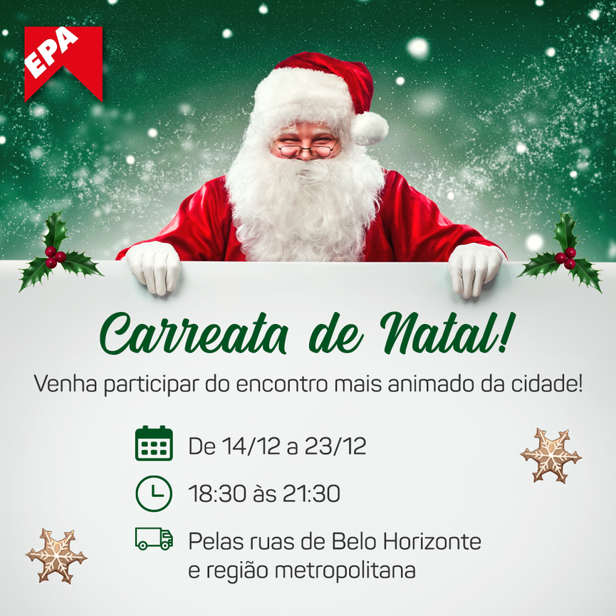 Carreata de Natal Epa: venha participar deste encontro e se surpreenda