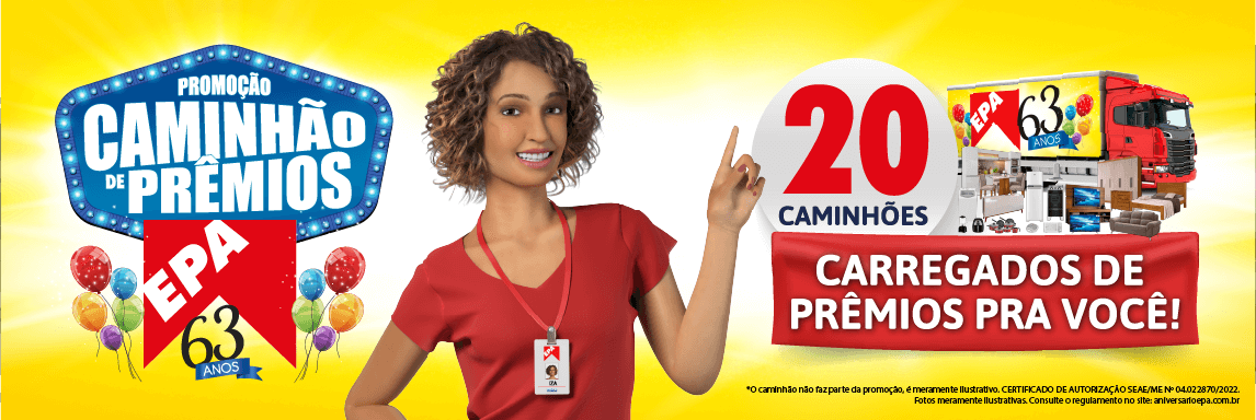 Confira os ganhadores dos 20 caminhões de prêmios Epa 63 Anos